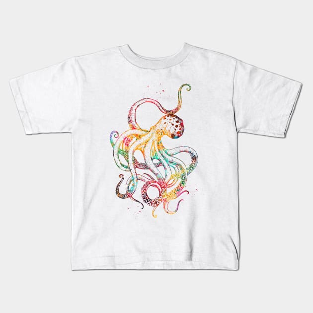 Octopus Kids T-Shirt by erzebeth